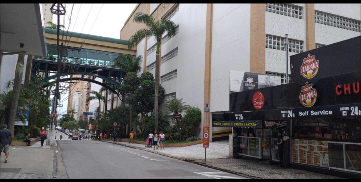 Seu Ap Na Praia Appartement São Vicente Buitenkant foto