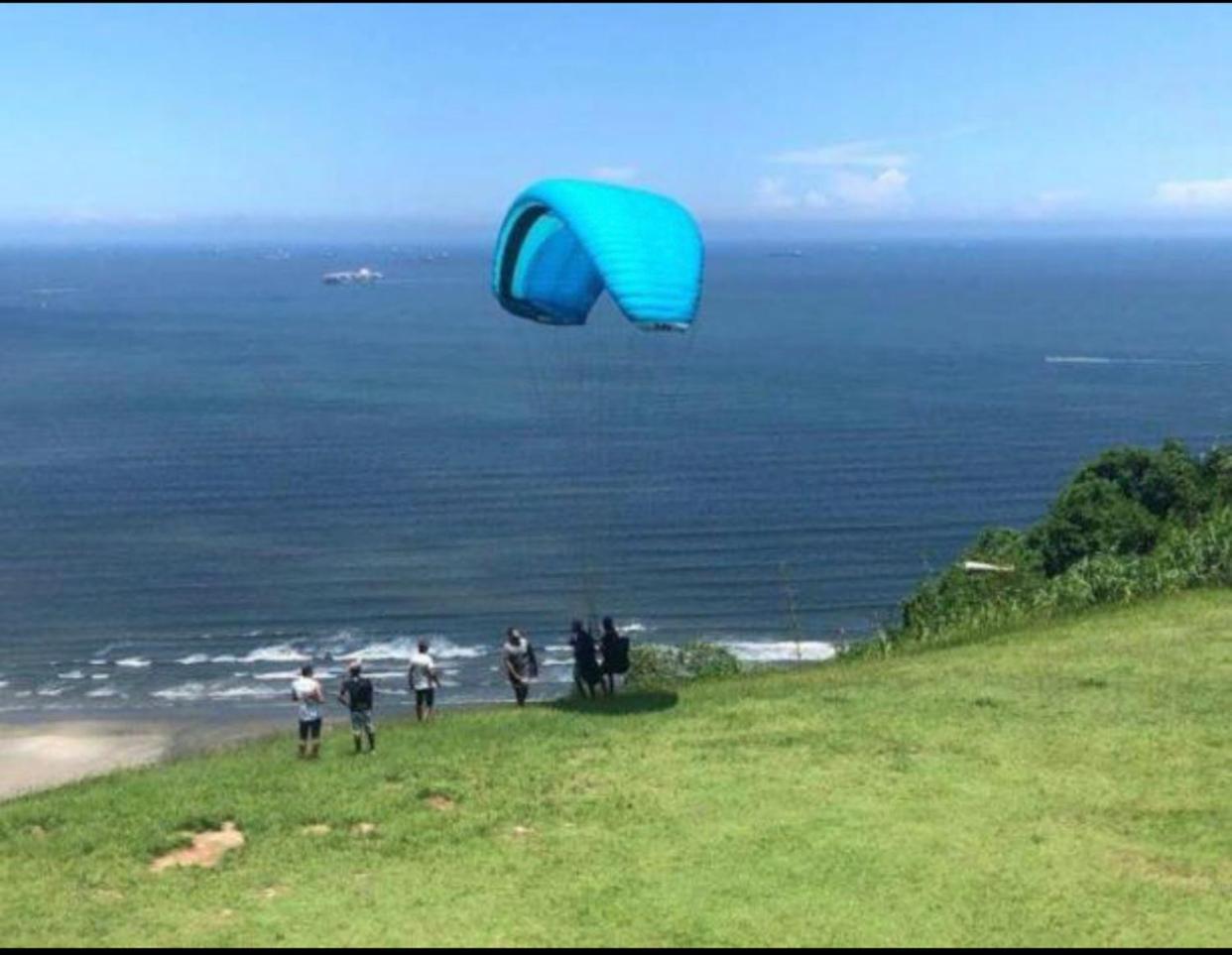 Seu Ap Na Praia Appartement São Vicente Buitenkant foto